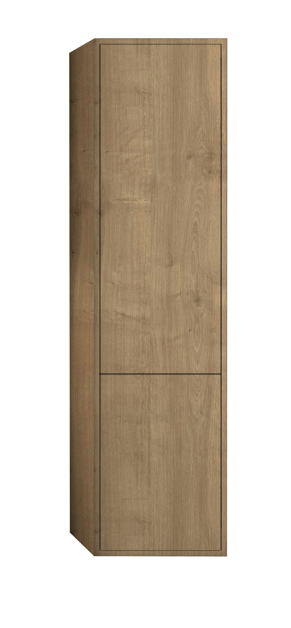 MARNY Kolomkast 40 cm deuren met linnenkorf - Eik Arlington