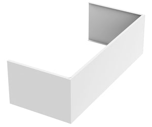 FIX ALU Mantel U vorm voor Whirlpoolbaden - 180x80 - Wit