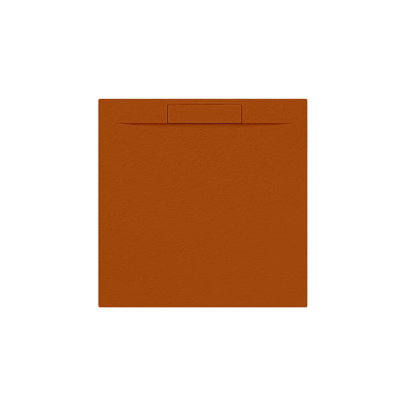 LUNA VIERKANT + sifon Satijn Koper Oranje-90 x 90 x 3 cm