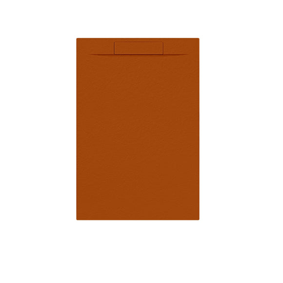 LUNA à droite + siphon Cuivre Satiné Orange-120 x 80 x 2,5 cm