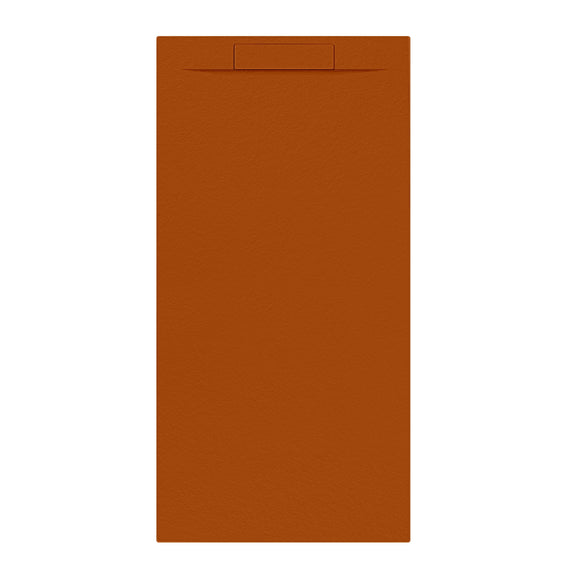 LUNA rechth. + sifon Satijn Koper Oranje-160 x 80 x 2,9 cm