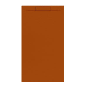 LUNA à droite + siphon Cuivre Satiné Orange-160 x 90 x 3 cm