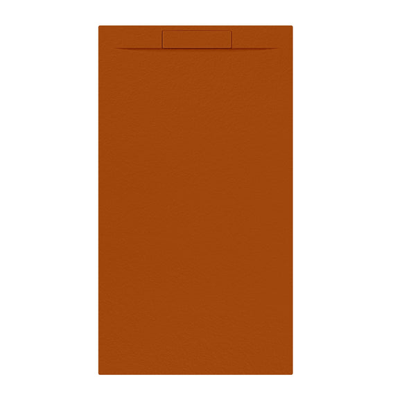 LUNA rechth. + sifon Satijn Koper Oranje-160 x 90 x 3 cm