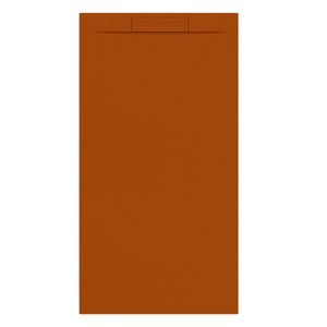 LUNA à droite + siphon Cuivre Satiné Orange-180 x 90 x 3 cm