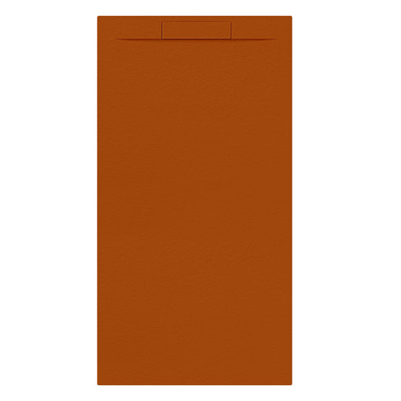 LUNA rechth. + sifon Satijn Koper Oranje-180 x 90 x 3 cm