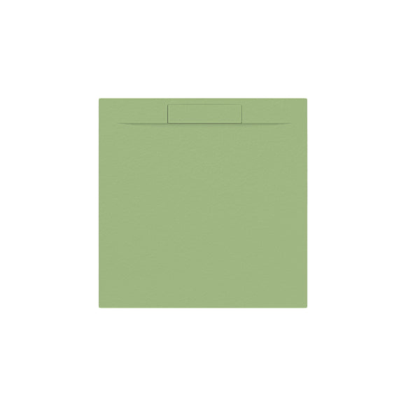 LUNA CARRÉ + siphon Vert Olive Mat-90 x 90 x 3 cm