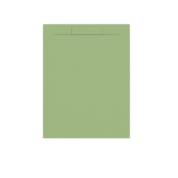 LUNA à droite + siphon Vert Olive Mat-120 x 90 x 3 cm