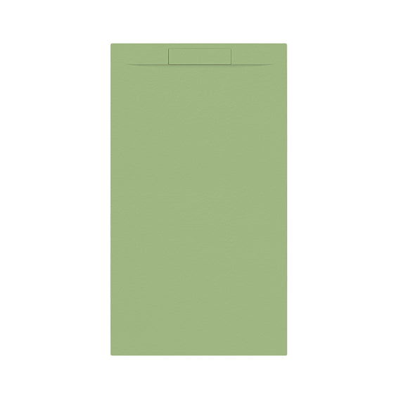 LUNA à droite + siphon Vert Olive Mat-140 x 80 x 2,7 cm