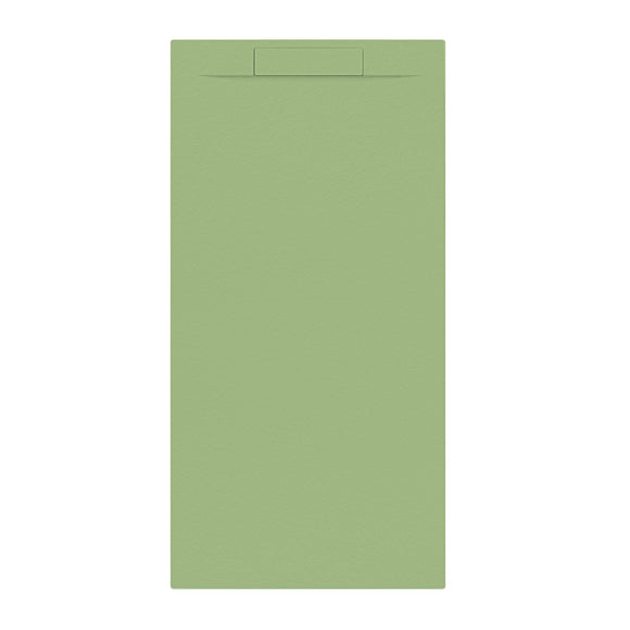 LUNA à droite + siphon Vert Olive Mat-160 x 80 x 2,9 cm
