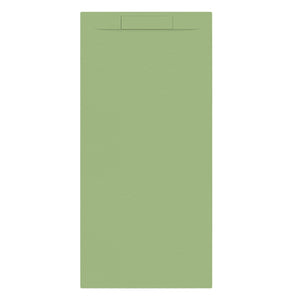 LUNA à droite + siphon Vert Olive Mat-180 x 80 x 2,9 cm