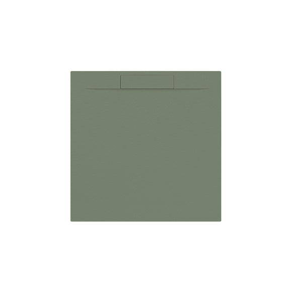 LUNA VIERKANT + sifon Mat Eucal. Groen-90 x 90 x 3 cm