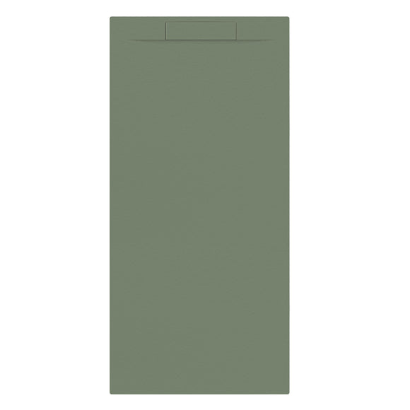 LUNA à droite + siphon Mat Eucal. Vert - 180 x 80 x 2,9 cm