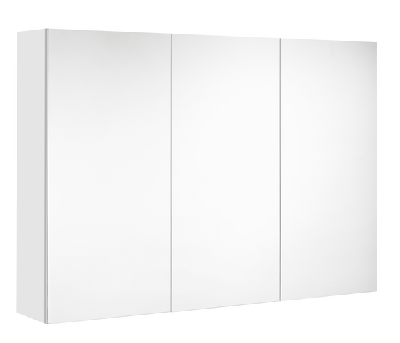 NORDIK Armoire de toilette 100 cm - UTE - Blanc Ultra mat