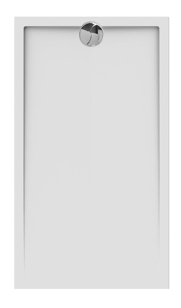 SLIM RECTANGLE bonde en tête - 140 x 80 x 4 cm - Blanc