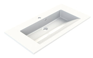 SLIDE Plan de toilette 90 cm - Blanc brillant