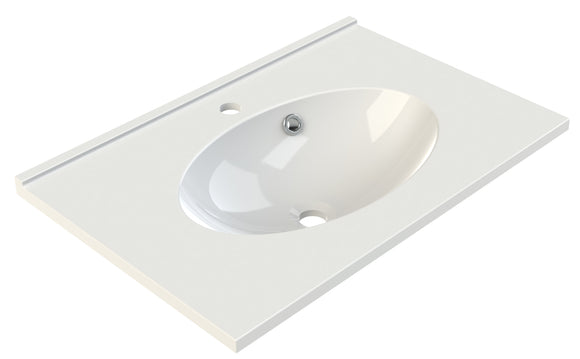 CUP Plan de toilette 70 cm - Blanc brillant