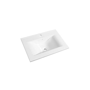 SOFT Plan de toilette 60 cm - Blanc brillant