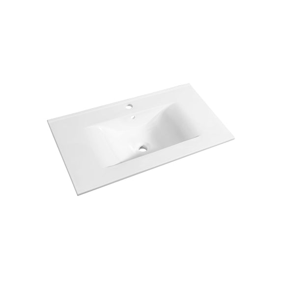 SOFT Plan de toilette 90 cm - Blanc brillant