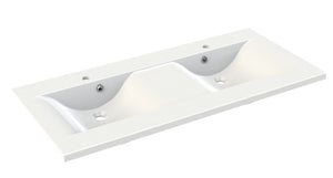 WAVE Plan de toilette 120 cm - Blanc brillant