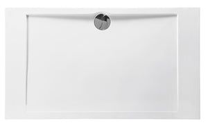 SLIM RECTANGLE bonde centrée - 140 x 80 x 4 cm - Blanc
