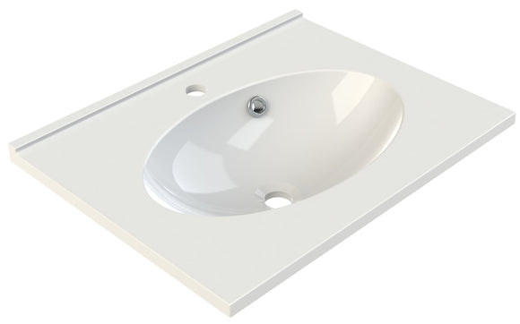 CUP Plan de toilette 60 cm - Blanc brillant
