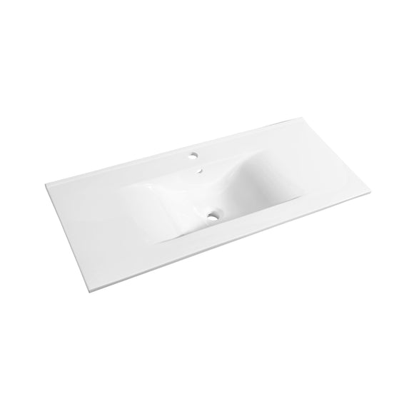 SOFT Plan de toilette 100 cm - Blanc brillant