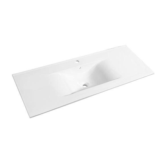 SOFT Plan de toilette 120 cm - Blanc brillant