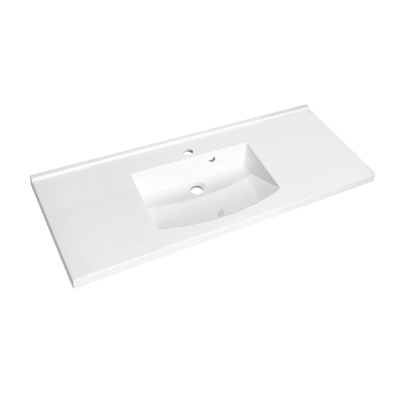 FLEX Plan de toilette 120 cm - Blanc brillant