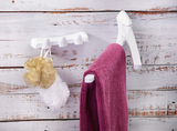HAPPY Handdoekhouder dubbele draaiende stangen -Glanzend Wit