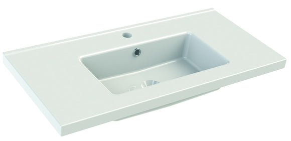 SMALL Plan de toilette 81 cm - Blanc brillant