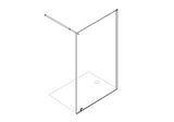 LAGO Walk in - 87-90 x 195 cm - Glas Kleine vierkantjes