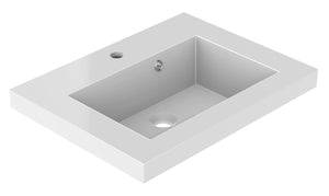 KOLE Plan de toilette 60 cm - Blanc brillant