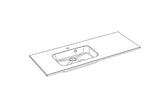 Lavabo STYLE 120 cm - vasque simple gauche - Blanc gl
