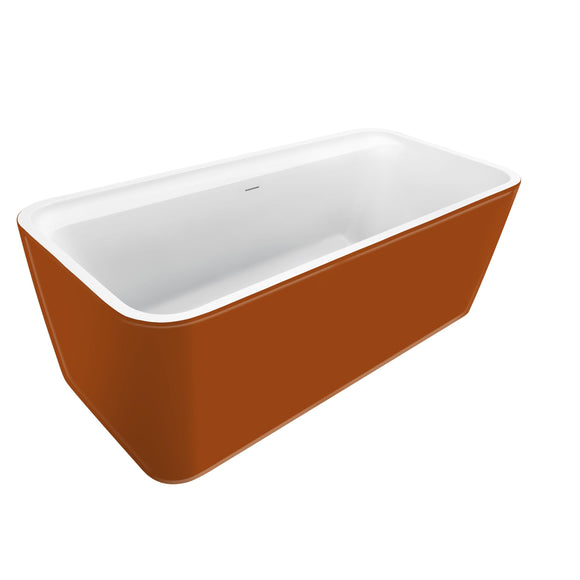 KOLORA la plus libre. bain Orange cuivré - Bril.-170,1 x 78,2 x 58,4 cm
