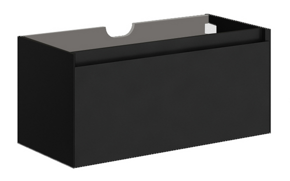 FANGORN Meuble sous-plan 100 cm - Noir Ultra Mat